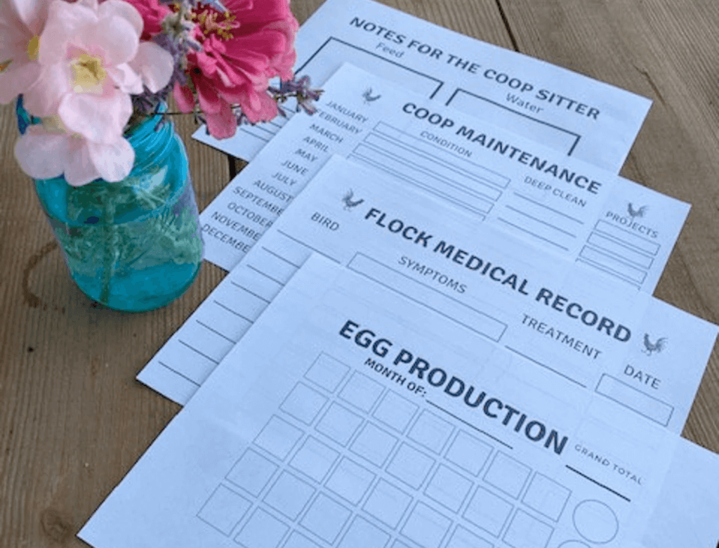 Poultry record printout templates