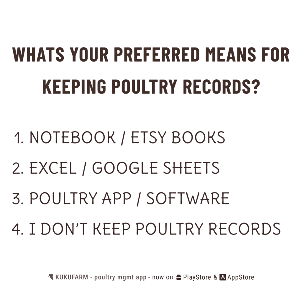 Poultry records methods