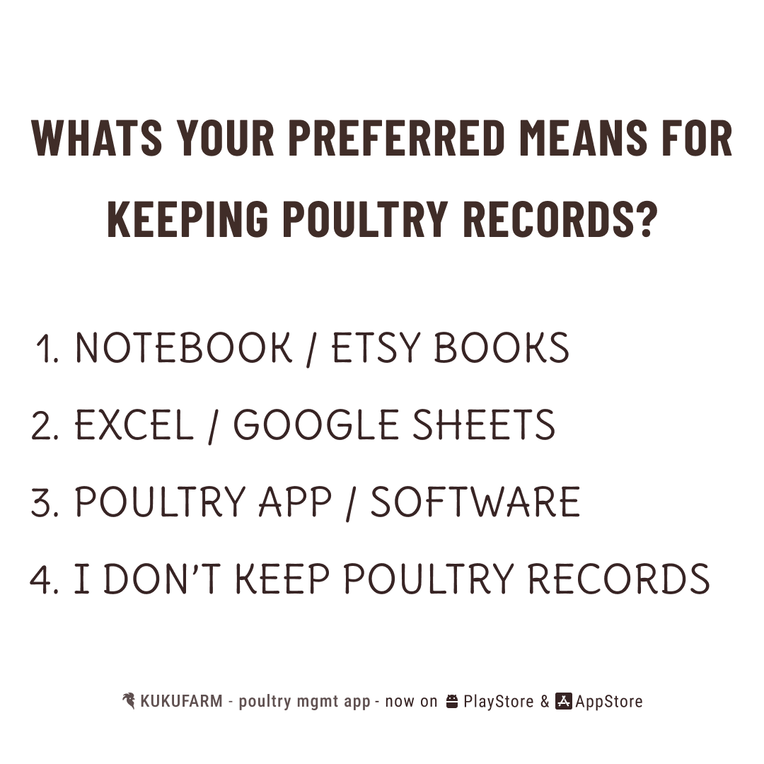 Poultry records methods